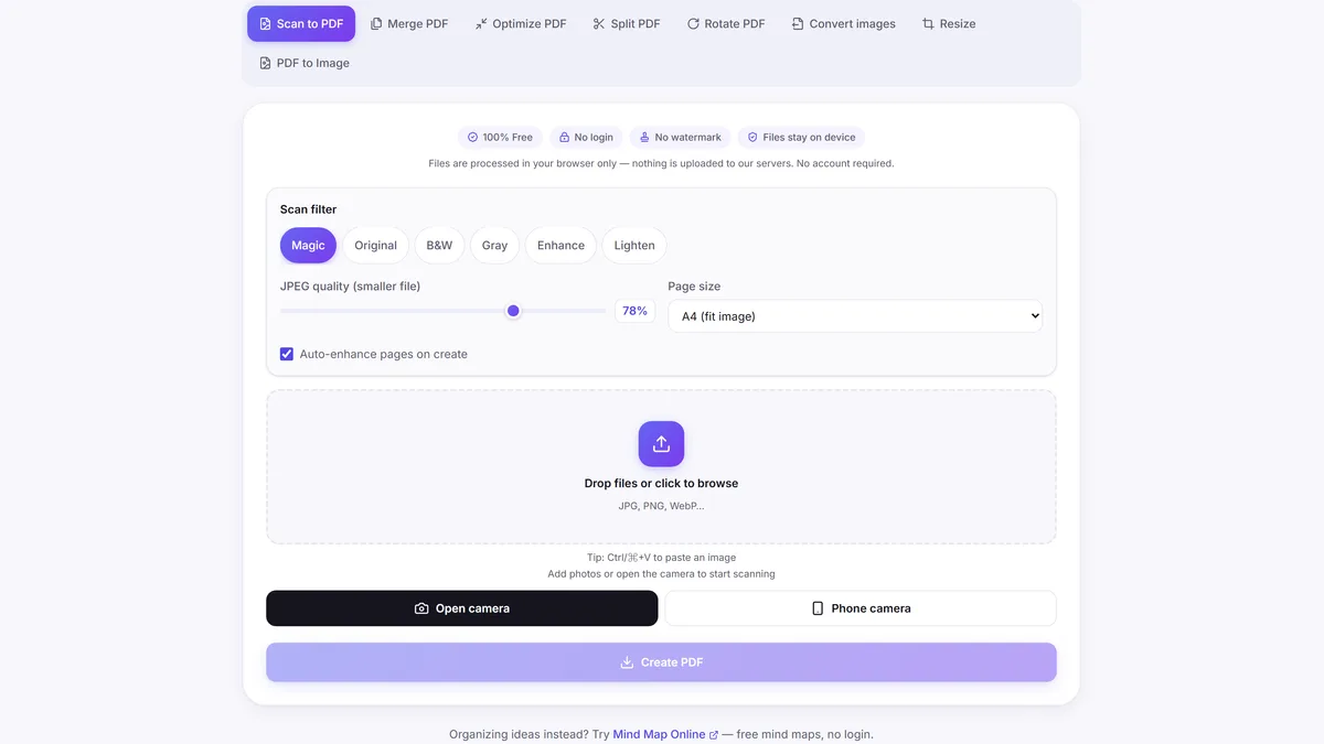 Capture document pages